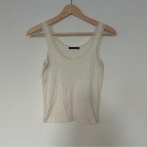 Brandy Melville Cream Lace Tank